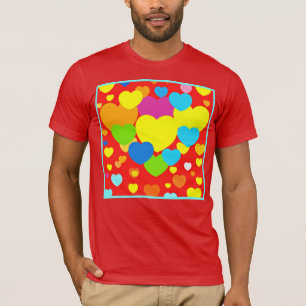 Ontwerp van het patroon van het hart t-shirt