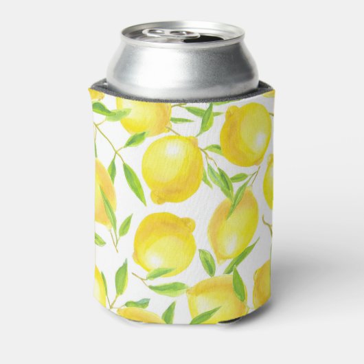 Ontwerp van het patroon van lemmetjes en bladeren blikjeskoeler (Blikje Achterkant)