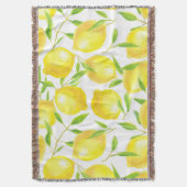 Ontwerp van het patroon van lemmetjes en bladeren deken (Voorkant Verticaal)