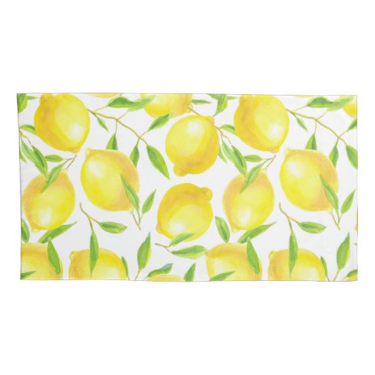 Ontwerp van het patroon van lemmetjes en bladeren kussensloop (Achterkant-Rechts)