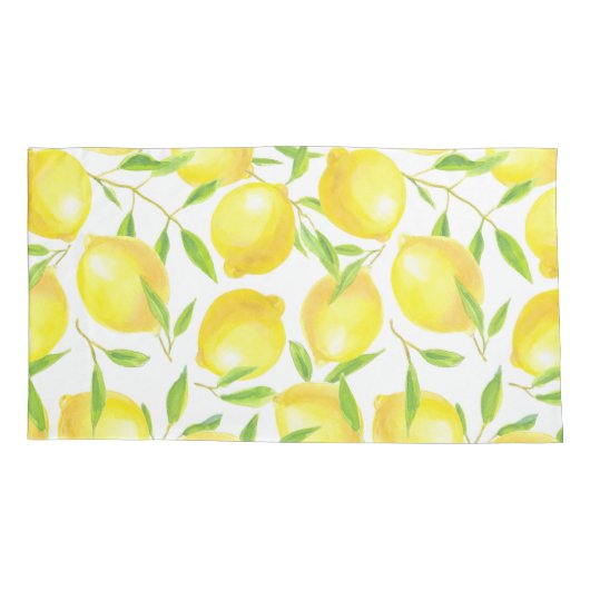 Ontwerp van het patroon van lemmetjes en bladeren kussensloop (Achterkant-Links)