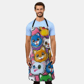 ontwerp van het schort van de kat (Gedragen)