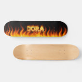 Ontwerp van het skateboard van Dora, vuurwerk en v (Horizontaal)