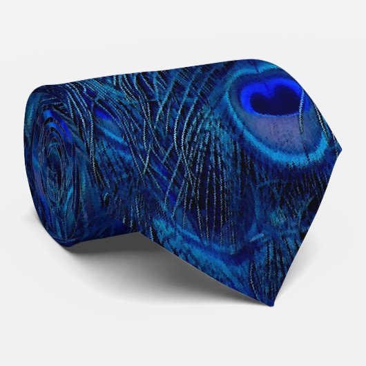 Ontwerp van het Stropdas van mannen "Blue Peacock" (Opgerold)
