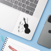Ontwerp van het thema Violin Music Sticker (Laptop met iPhone)