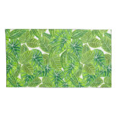 Ontwerp van het tropische blad van de waterverf kussensloop (Achterkant-Rechts)