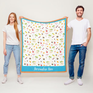 Ontwerp van het Tropische zomerbakpatroon Fleece Deken