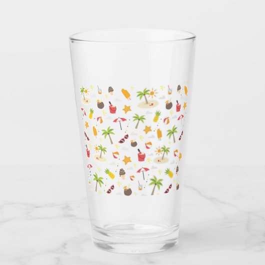 Ontwerp van het Tropische zomerbakpatroon Glas (Voorkant)