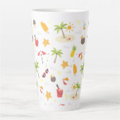 Ontwerp van het Tropische zomerbakpatroon Latte Mok (Voorkant)