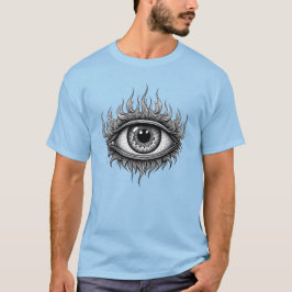 Ontwerp van het vlammende derde oog t-shirt