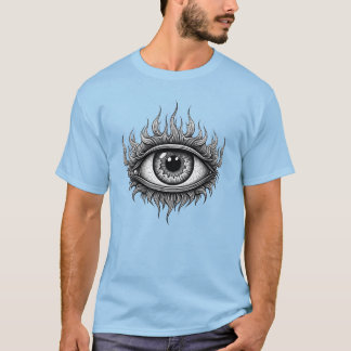 Ontwerp van het vlammende derde oog t-shirt