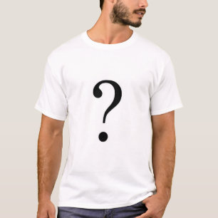 Ontwerp van het vraagteken typografisch concept t-shirt