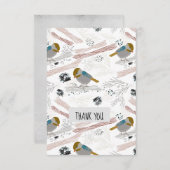 Ontwerp van het zoete en paarse cichorei bedankkaart (Voorkant / Achterkant)