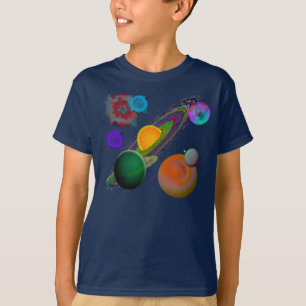 Ontwerp van het zonnestelsel t-shirt
