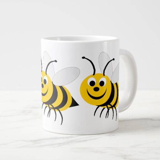 Ontwerp van honingbijen extra grote mok (Voorkant rechts)
