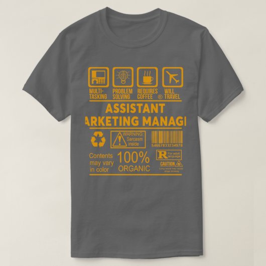 ONTWERP VAN HULPMARKETINGMANAGER 2017 2 T-SHIRT (Design voorkant)