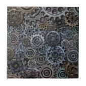 Ontwerp van industrieel metaal tegeltje (Voorkant)