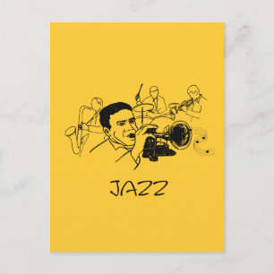 Ontwerp van JAZZ-muzikant Briefkaart