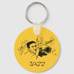 Ontwerp van JAZZ-muzikant Sleutelhanger