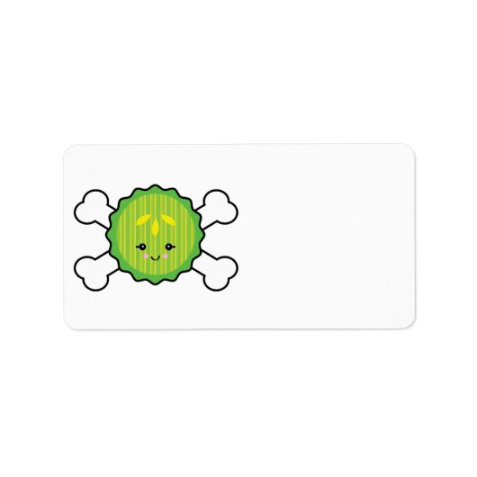 ontwerp van kawaii - handpalm en dwarsbeenderen etiket (Voorkant)