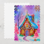 Ontwerp van kerststol 7 kerstkaart (Voorkant / Achterkant)