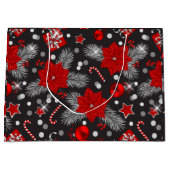 Ontwerp van kerstversieringspatroon groot cadeauzakje (Voorkant)