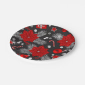 Ontwerp van kerstversieringspatroon papieren bordje (Gekanteld)