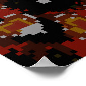  ontwerp van ketting in rood, bruin en in roze poster (Hoek)