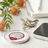 Ontwerp van kleine rode harten Foto Sleutelhanger (Zijkant)