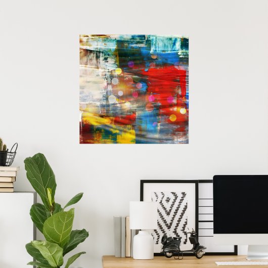 Ontwerp van kleurrijke Abstracte kunstverf voor Sp Poster (Thuiskantoor)