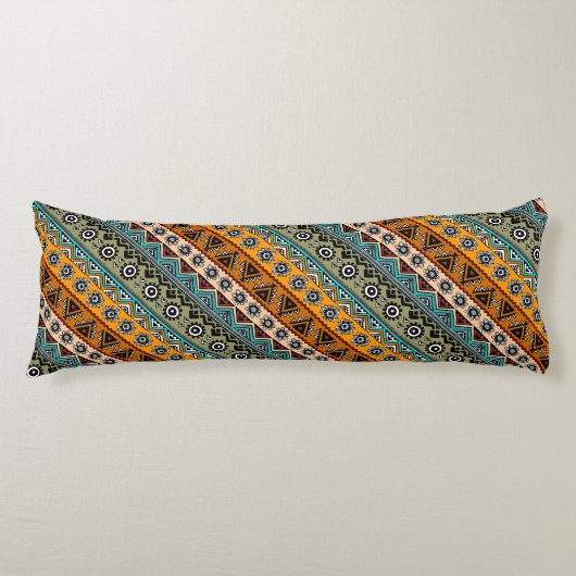 Ontwerp van kleurrijke etnische aztetherpatronen lichaamskussen (Voorkant)