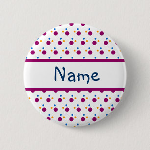 Ontwerp van kleurrijke Stippen Ronde Button 5,7 Cm