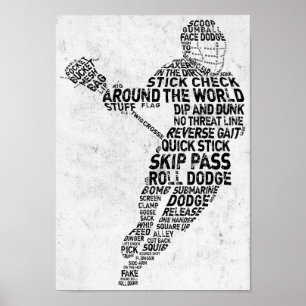 Ontwerp van Lacrosse Typografie Poster