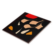 Ontwerp van leder Keramische Tegel Tegeltje (Zijkant)