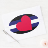 ONTWERP VAN LEEREN REGENBOOGVLAGSTREPEN OVALE STICKER (Envelop)