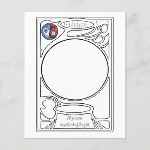 Ontwerp van lijntekening — balans flyer