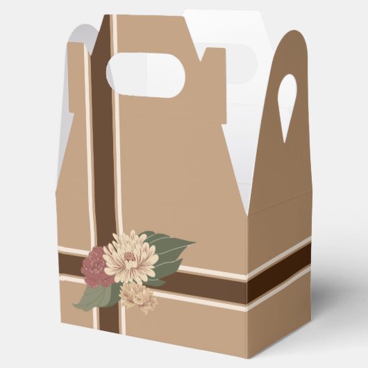 Ontwerp van lint met Floral Accent Box Bedankdoosjes (Geopend)