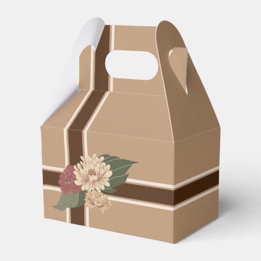 Ontwerp van lint met Floral Accent Box Bedankdoosjes (Voorkant Zijde)