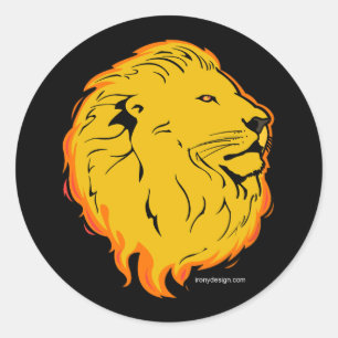 Ontwerp van Lion Art Ronde Sticker