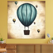  ontwerp van luchtballon, potloodschets canvas afdruk (Insitu (Woonkamer))