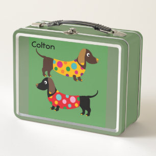Ontwerp van lunchtrommel met Dachshunds