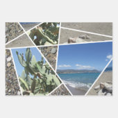 Ontwerp van mediterrane collage inpakpapier vel (Voorkant 3)