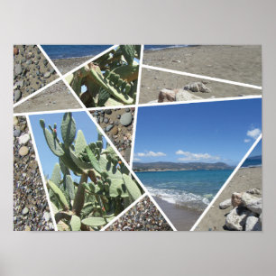Ontwerp van mediterrane collage poster
