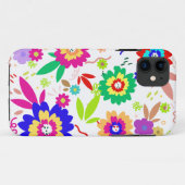 ontwerp van meerregenboogkleurige bloem en -blader Case-Mate iPhone case (Achterkant (horizontaal))
