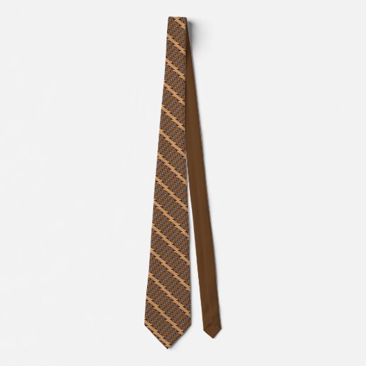 Ontwerp van melk- en donkerchocolade-chevron stropdas (Voorkant)