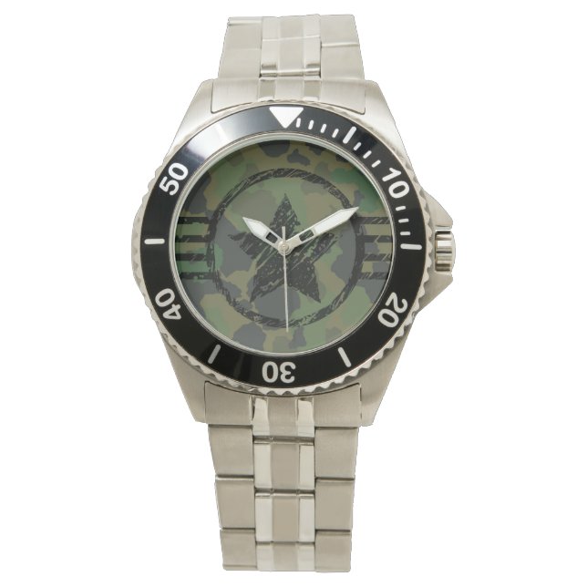 ontwerp van militaire camouflage horloge (Voorkant)