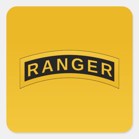 Ontwerp van militaire symbolen van het leger RANGE Vierkante Sticker (Voorkant)