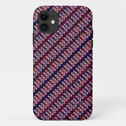 Ontwerp van mini-Abstracte Teenslippers (roze/rood Case-Mate iPhone Case (Achterkant)
