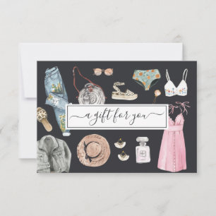 Ontwerp van Mode waterverf   Cadeaubon