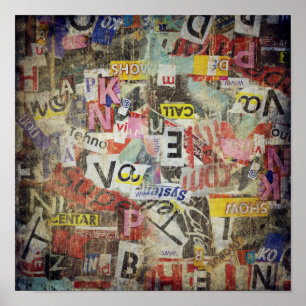 Ontwerp van moderne krantenbrieven poster